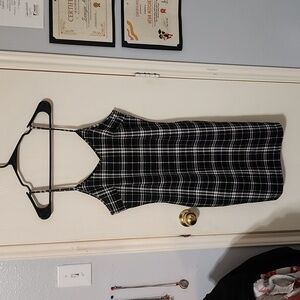 Shein plaid black mini dress